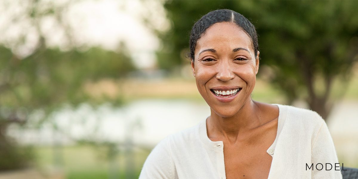 African-American Female with Big Upper Eyelids